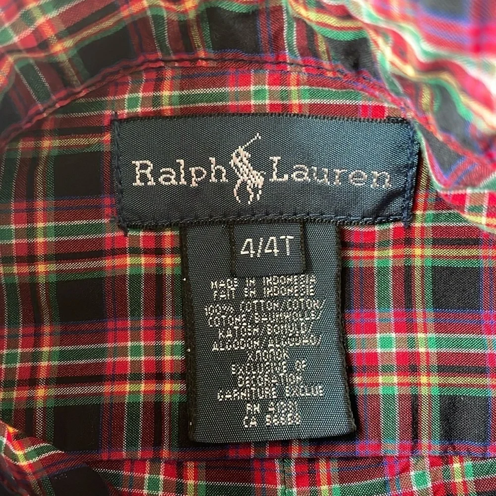 Ralph Lauren plaid shirt 4t